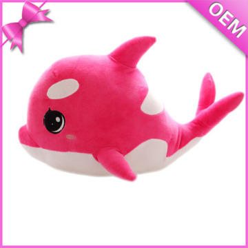 35cm Long Soft Pink Stuffed Dolphin Toy, Plush Dolphin, Plush Pink Dolphin