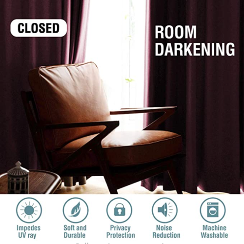 Red Velvet 84 Inches Curtain Drapes
