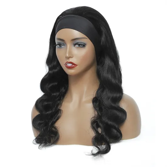 Wholesale Headband Wig Human Hair for Black Women, Body Wave Raw Virgin Human Hair Headband Wigs