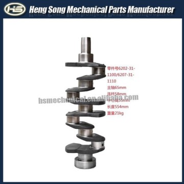 fast delivery excavator engine parts Crankshaft 6202-31-1100 in stock