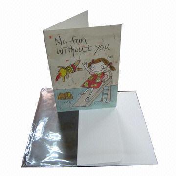 Assorted handmade paper greeting card with envelope, 1 to 4C printing