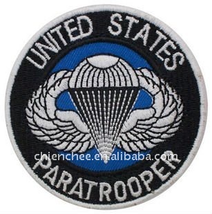 Embroidered Patches - Plastic/PVC USMC Army USA Paratrooper Patch for Army/Air Force/Sea Force (Patch/Emblem/Badge/Label/Crest/I