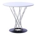 MDF TOP round dining table wire base