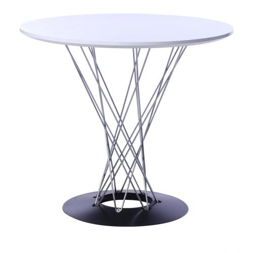 MDF TOP round dining table wire base