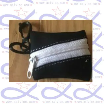 Small coin bag pouch with neoprene