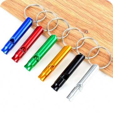 JIURAN Wholesale Aluminum Multi-Function Whistle Keychain for Camping and Hiking