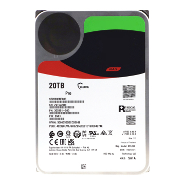 Dri disque dur NAS à grande vitesse Pro 20TB avec 7200 tr / min, cache 256 Mo et interface SATA 6G pour un usage interne du serveur