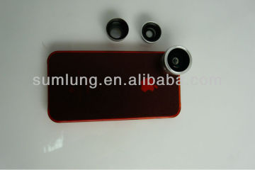 color Magnetic transparent cases for iPhone 4-red