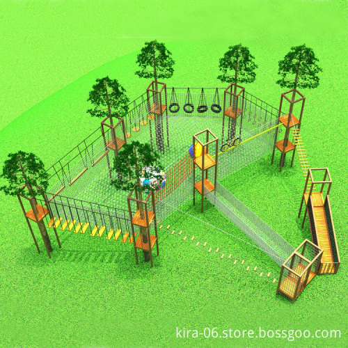 Outdoor Obstacle Adventure: Climbing Frame and High Rope Course for Sale