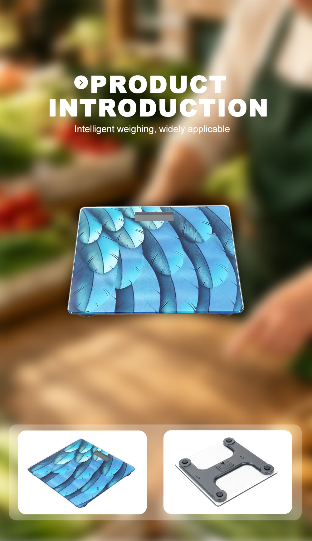 YHD‑2005 Blue Feather Digital Body Scale X