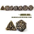 Dungeon and Dragon Metal dice with 3D Skull Feature