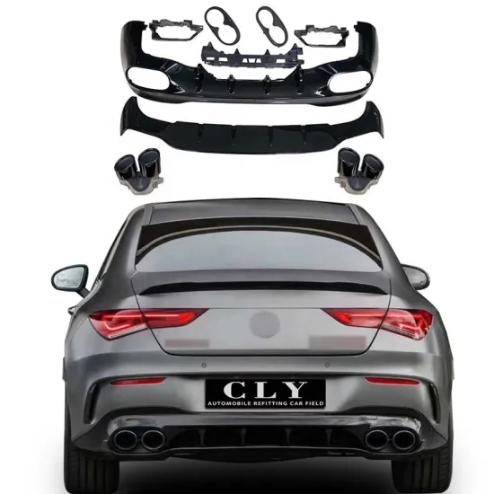 CLY Diffuser with Exhaust Pipe Upgrade for Benz W118 CLA45 AMG 2019+