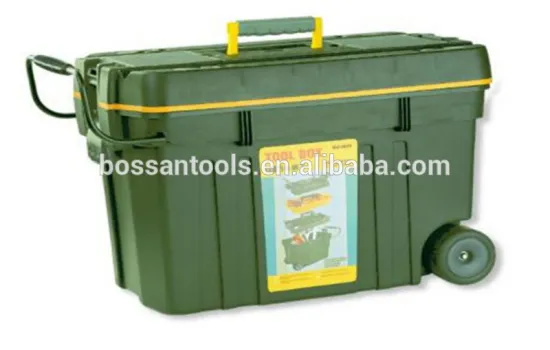 24" wire telescopic handle plastic trolley box