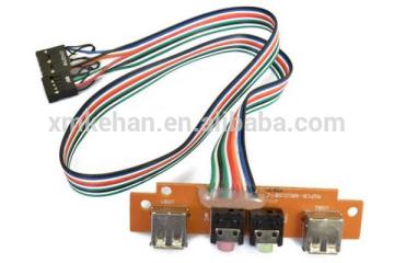 पुरुष ऑडियो कनेक्टर फ्लैट रिबन केबल के साथ ODM OEM ISO PCB