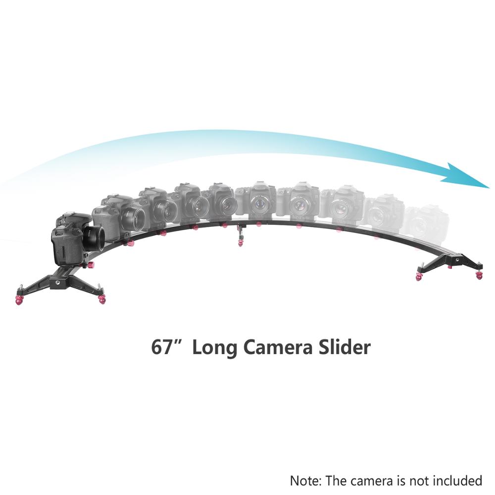 Neewer Camera Slider and Camcoder Slider 61.8 Inches Long/180 Degree 1/2 Round Circle Dolly Smooth Track for Video + Image Shoot