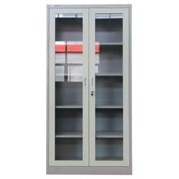 steel cabinet with glass to display