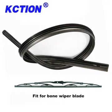 6mm Car Metal Frame Bone Wiper Blades - Universal U/J Hook Windshield Wiper Refill