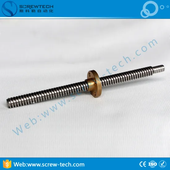 T25 Lead Screw with Square Brass Nut for Step Motor