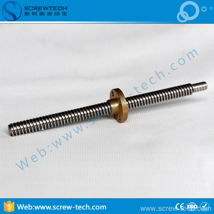 T25 Lead Screw with Square Brass Nut for Step Motor