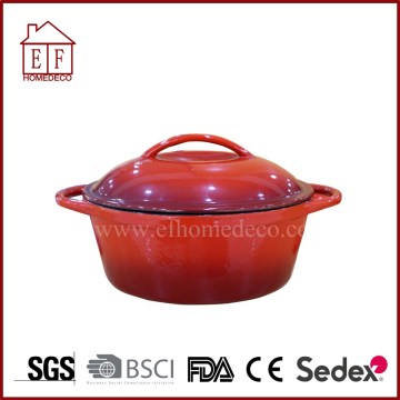 Peralatan Masak Besi Tebal Enamel dengan Tudung
