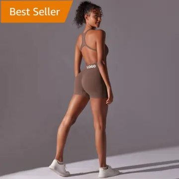 Women's Yoga Fitness Workout Romper Bodysuit