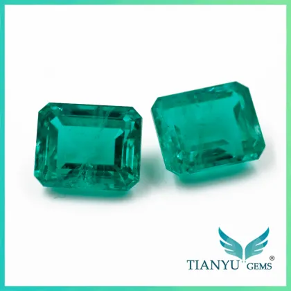 Colombian Emerald emerald cut 8*10mm synthetic emerald stone for emerald jewelry