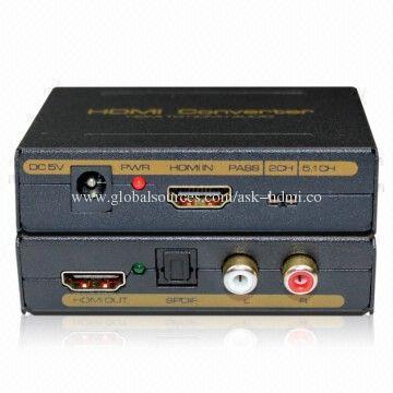 HDMI to HDMI Converter, HDMI Audio Extractor RL Analog and Toslink
