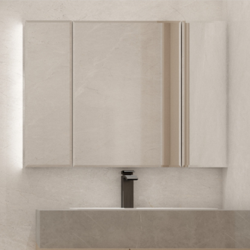 New Design 3-Door Aluminum Bathroom Mirror Cabinet