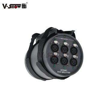 VSHOW 6 Port DMX Splitter and Amplifier for DJ Disco Stage Light Control