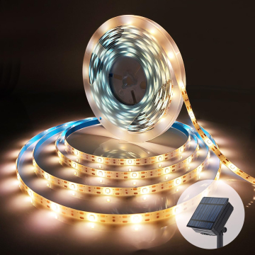 High-Quality, Popular Solar-Powered LED Strip Lights with Warm Light Color