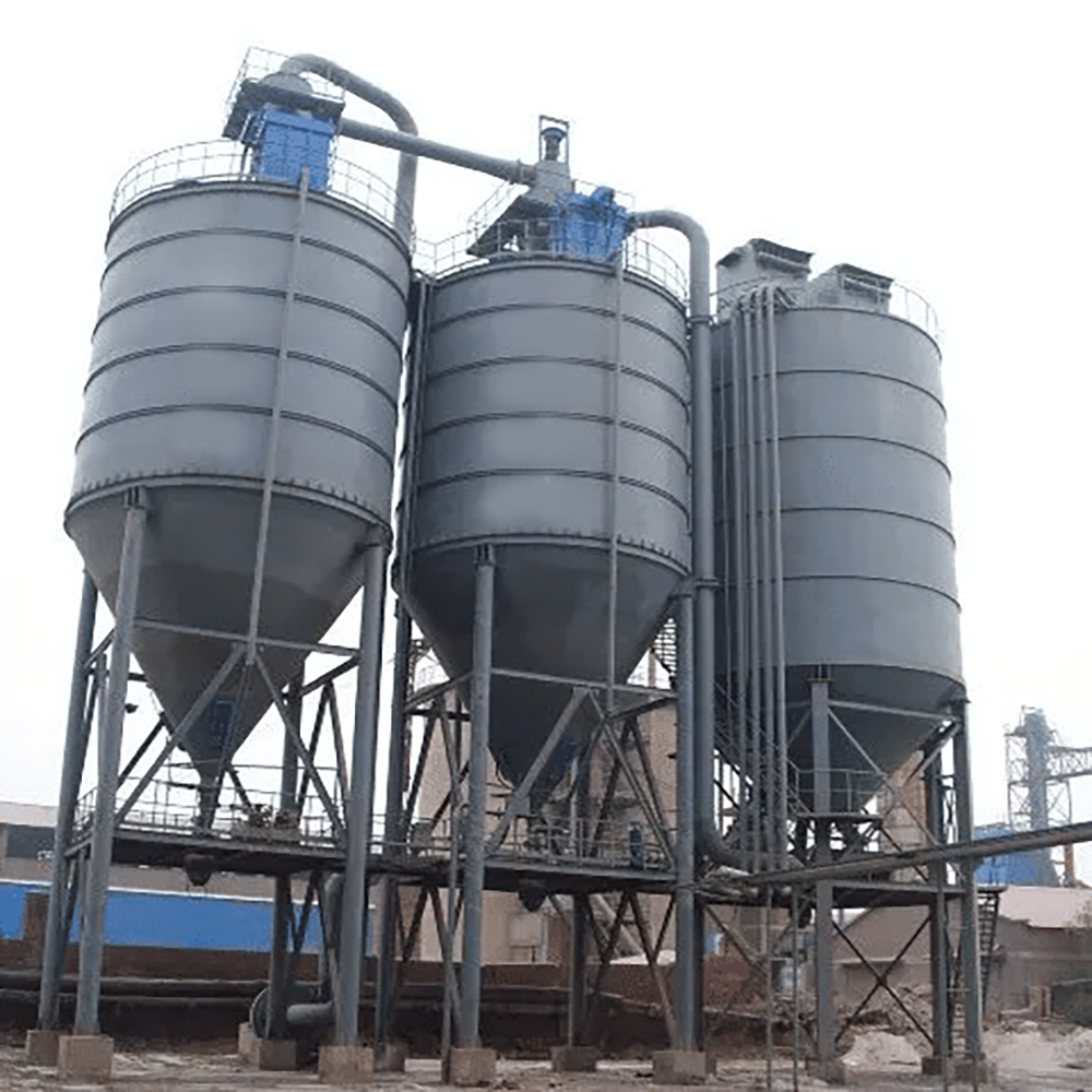 Flexible arrangement type silo for fly ash air separation system