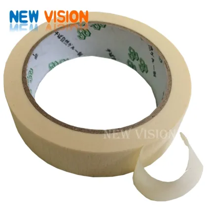 Cream/yellow/brown color masking tape with water based acrylic adhesive