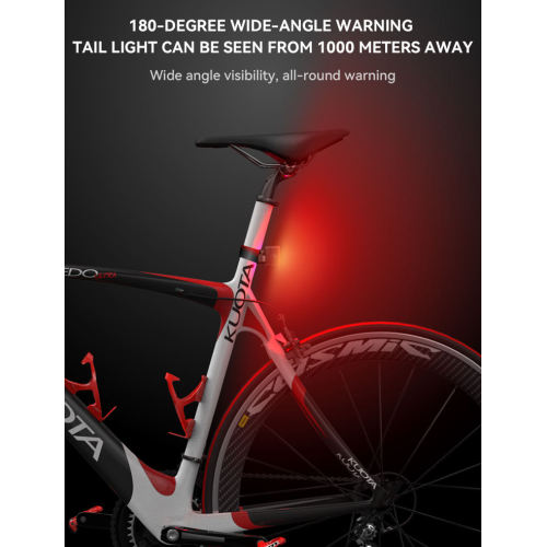 Smart Rechargeable Waterproof Safety Warning Bike Rear Lights Turn Signals LED Tail Light