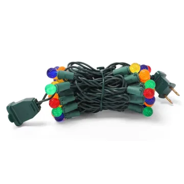 G12 Faceted LED String Lights - 70 Count 4" Spacing 120V Outdoor Christmas Tree Decorations