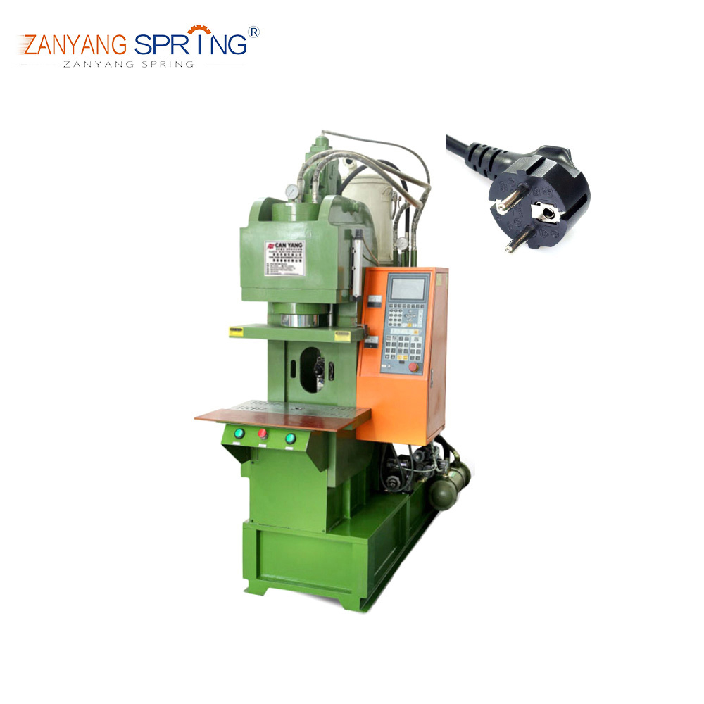 Triple cross pin power plug injection molding machine