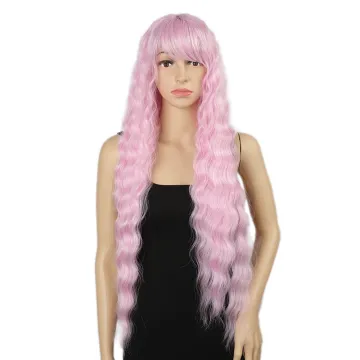 Wholesale new wigs with no Lace curly hair for woman machine made super soft fiber long wig girl hair cheap synthetic wigs