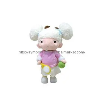 Lovely Plush Sheep Toy Sheep with Badminton