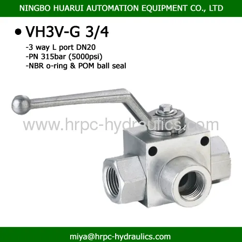 Three Way Hydraulic L Port High Pressure Carbon Steel Ball Valves Made In China Ball Valve Company 
