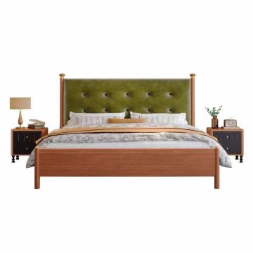 Prix ​​d'usine Design moderne grand lit de plate-forme en bois
