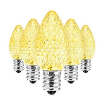 120 V warm warm weiße E12 Basis C7 SMD Erdbeerkerzenfacettierte Glühbirnen