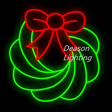 Outdoor Christmas Wreath Lights Decorations