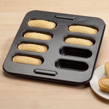 8 cavity non stick metal Snack Cake baking Pan