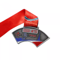 Custom running sports finisher medal with ribbon