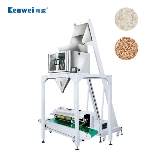 Semi-Automatic Single Bucket Conveying 4-Head Linear Weigher Filling and Packing Machine