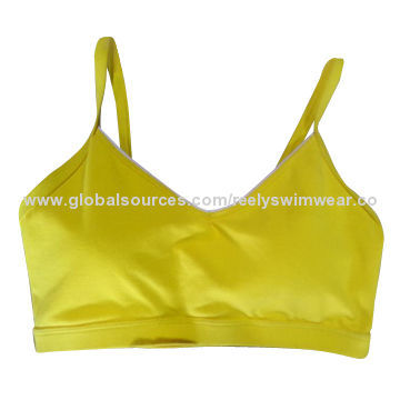 Ladies' Sports Bra, Made of 90% Polyamide and 10% Spandex, OEM and ODM Orders Welcomed