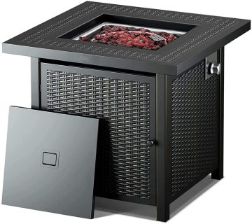 28 "프로판 가스 화재 구덩이 테이블 -50,000 BTU 광장 야외 벽난로 자동 점화