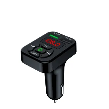 A9 Car FM Transmitter Wireless Handsfree Audio Receiver MP3 Player with USB Fast Charger