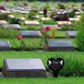Elegancki metalowy znacznik nagrobny do pomnika w ogrodzie
