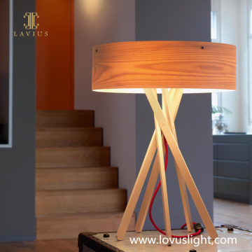 Tekstur Kayu Kreatif Orange Kayu Tekstur Custom Hiasan Table Lampu Meja Bilik Tidur Baru