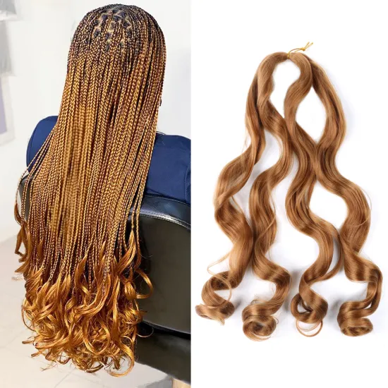Hot sell  Synthetic deep hair bulk crochet curl  braids 150g spiral curly hair french curl synthetic wavy braiding hair